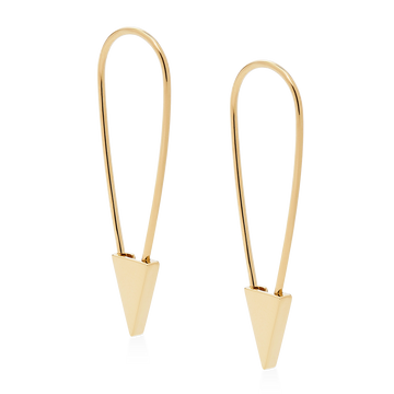 Safety Pin Earring-14K Gold Vermeil-Single-Phyllis + Rosie
