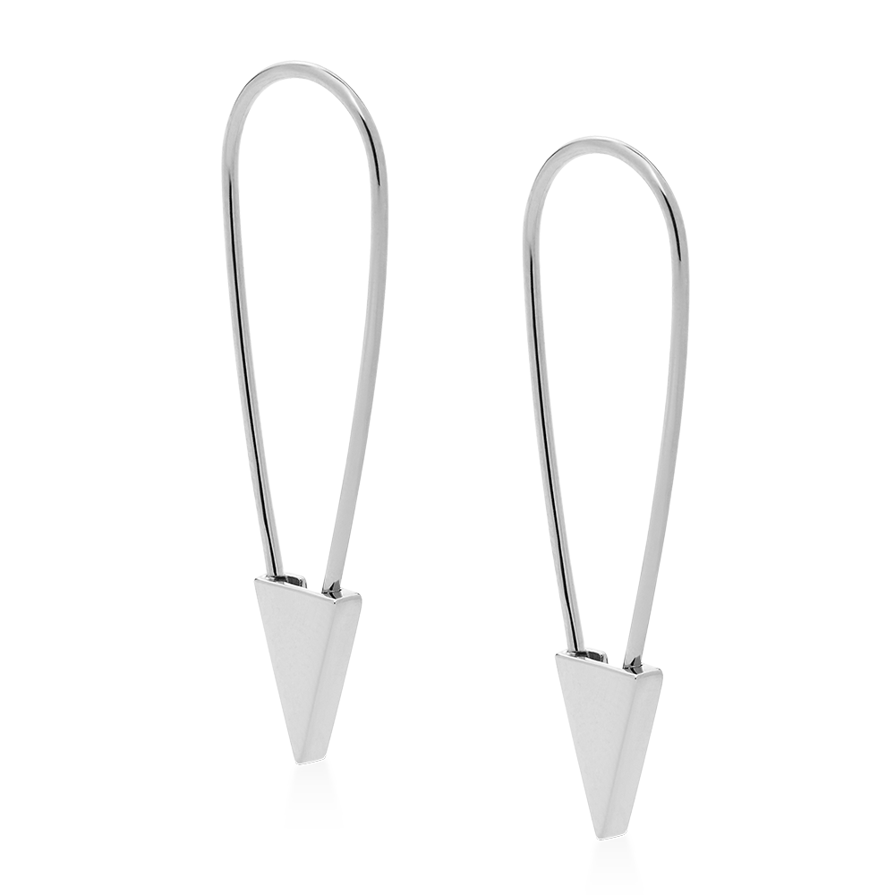 Safety Pin Earring-Sterling Silver-Single-Phyllis + Rosie