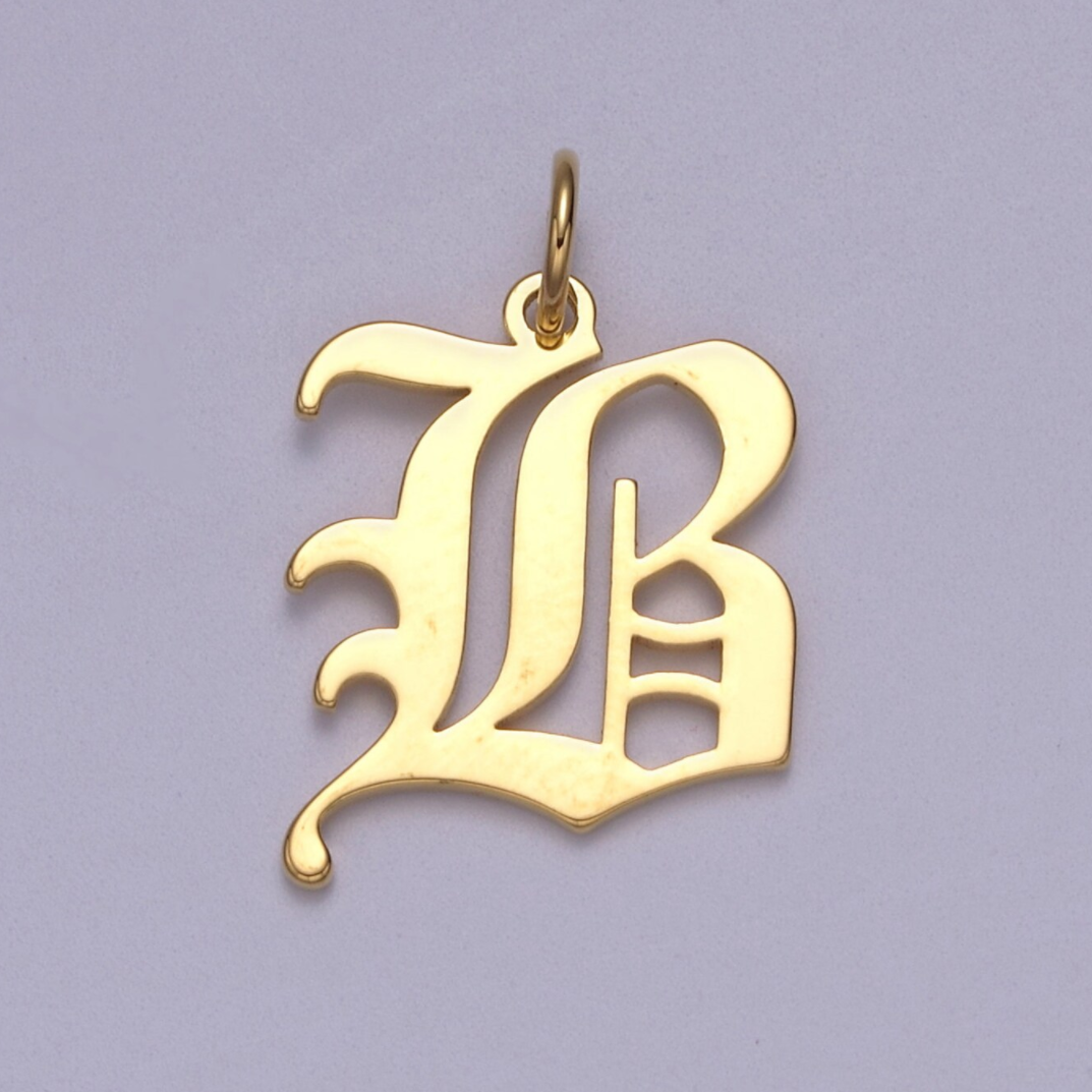 Old English Letter Charm